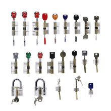 22PCS Transparent Practice Lock Cylinder